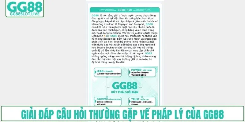 Giải đáp câu hỏi thường gặp về pháp lý của GG88