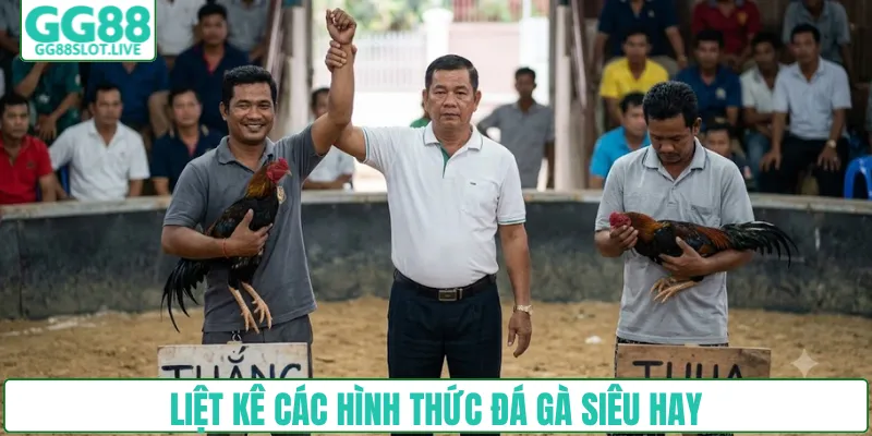 Liệt kê các hình thức đá gà siêu hay