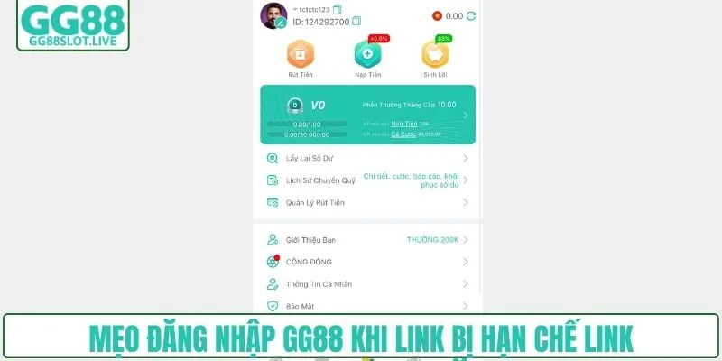 Mẹo đăng nhập GG88 khi link bị hạn chế link